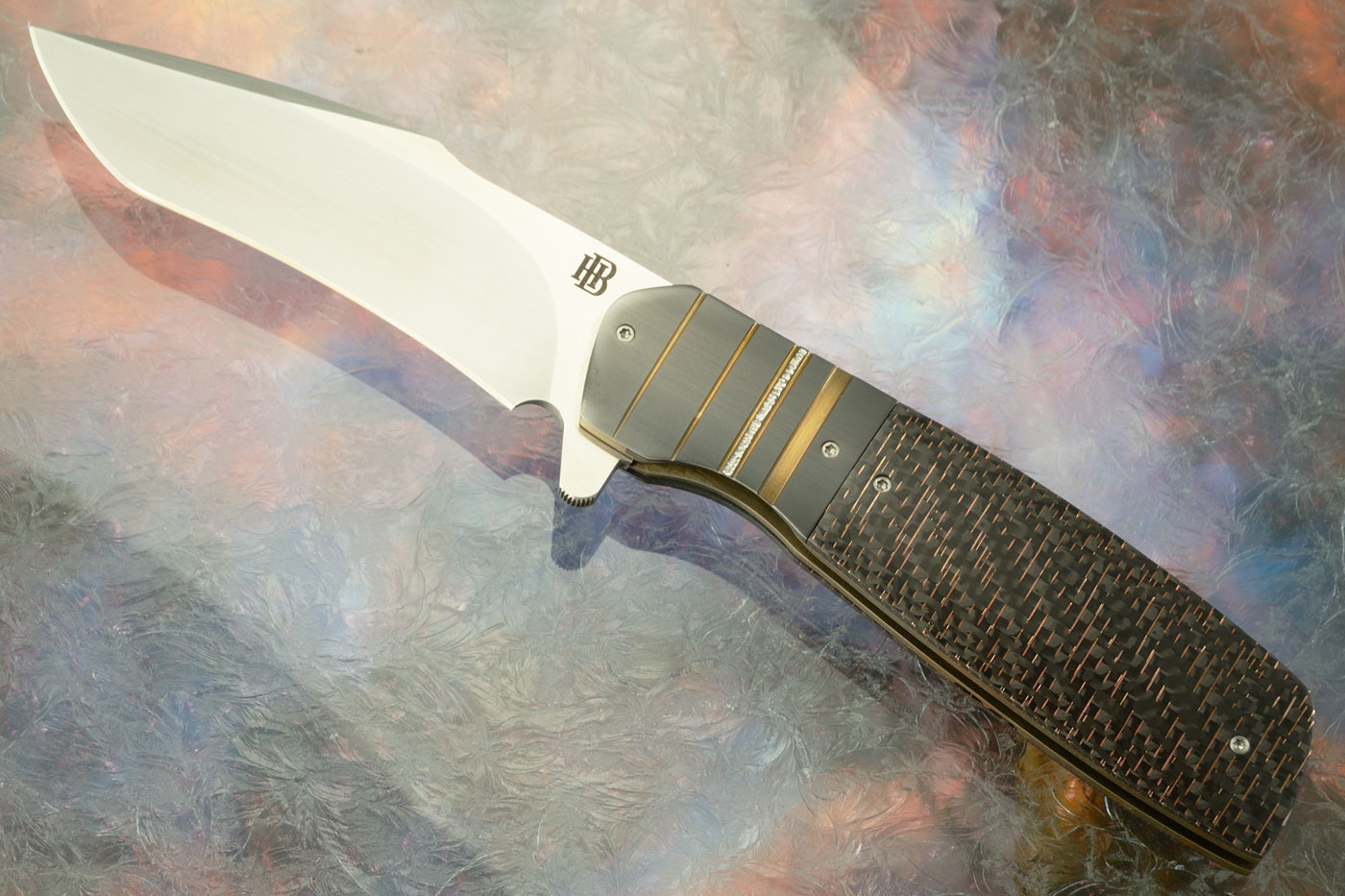 HB17 - Motswiri Flipper with Copperwire Carbon Fiber and Zirconium (Ceramic IKBS) - M390