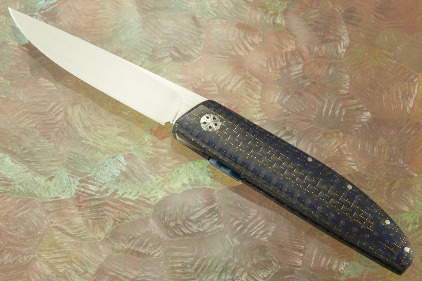 Model 450 Ultra-Light with Blue/Black Lightning Strike Carbon Fiber - Nitrobe 77