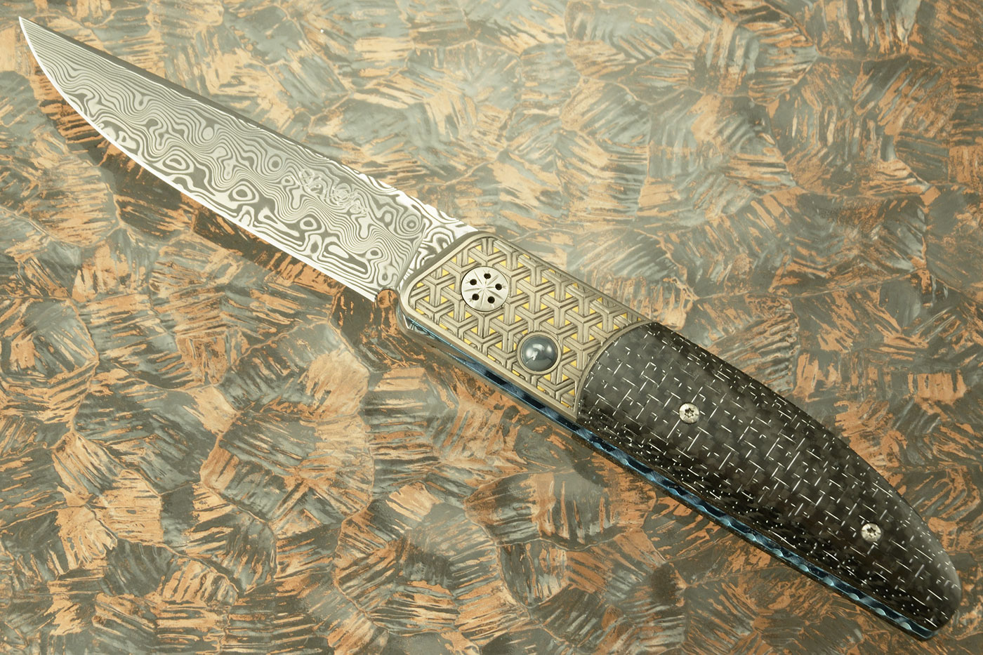 Ball Release Front Flipper with Silver Strike Carbon Fiber and Engraved Titanium