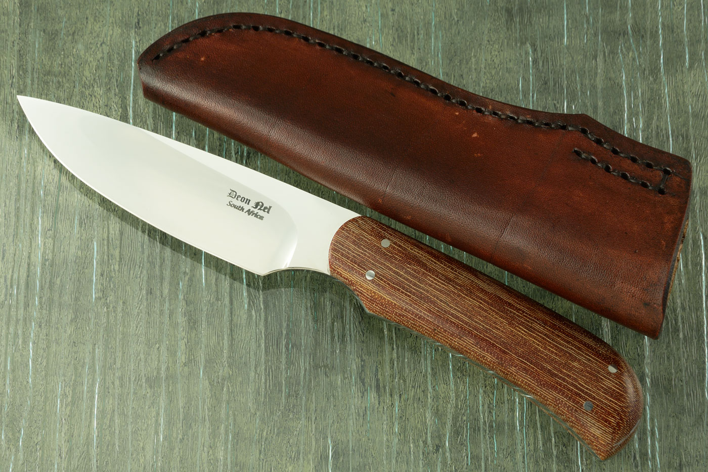 Drop Point Utility with Natural Micarta