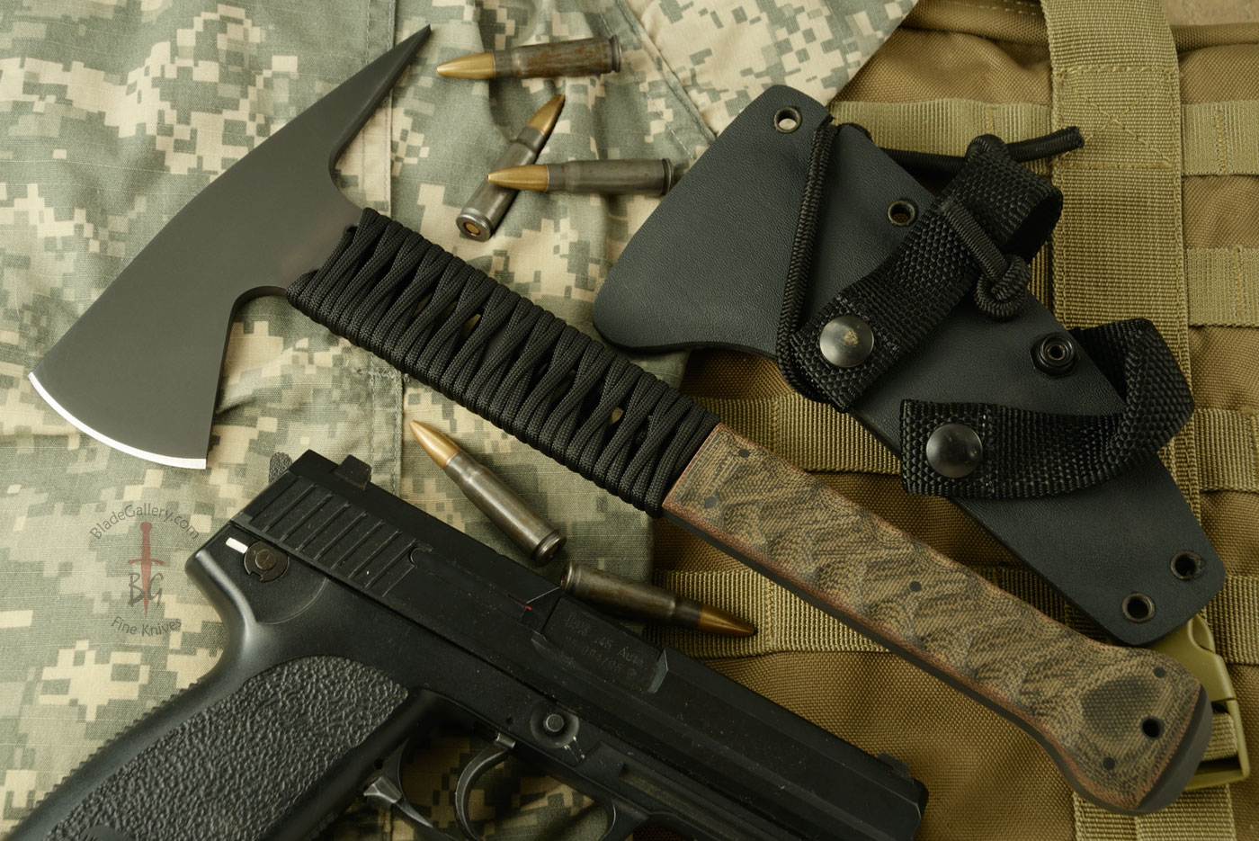 Ranger Axe with Wasp Micarta, Cord Wrap