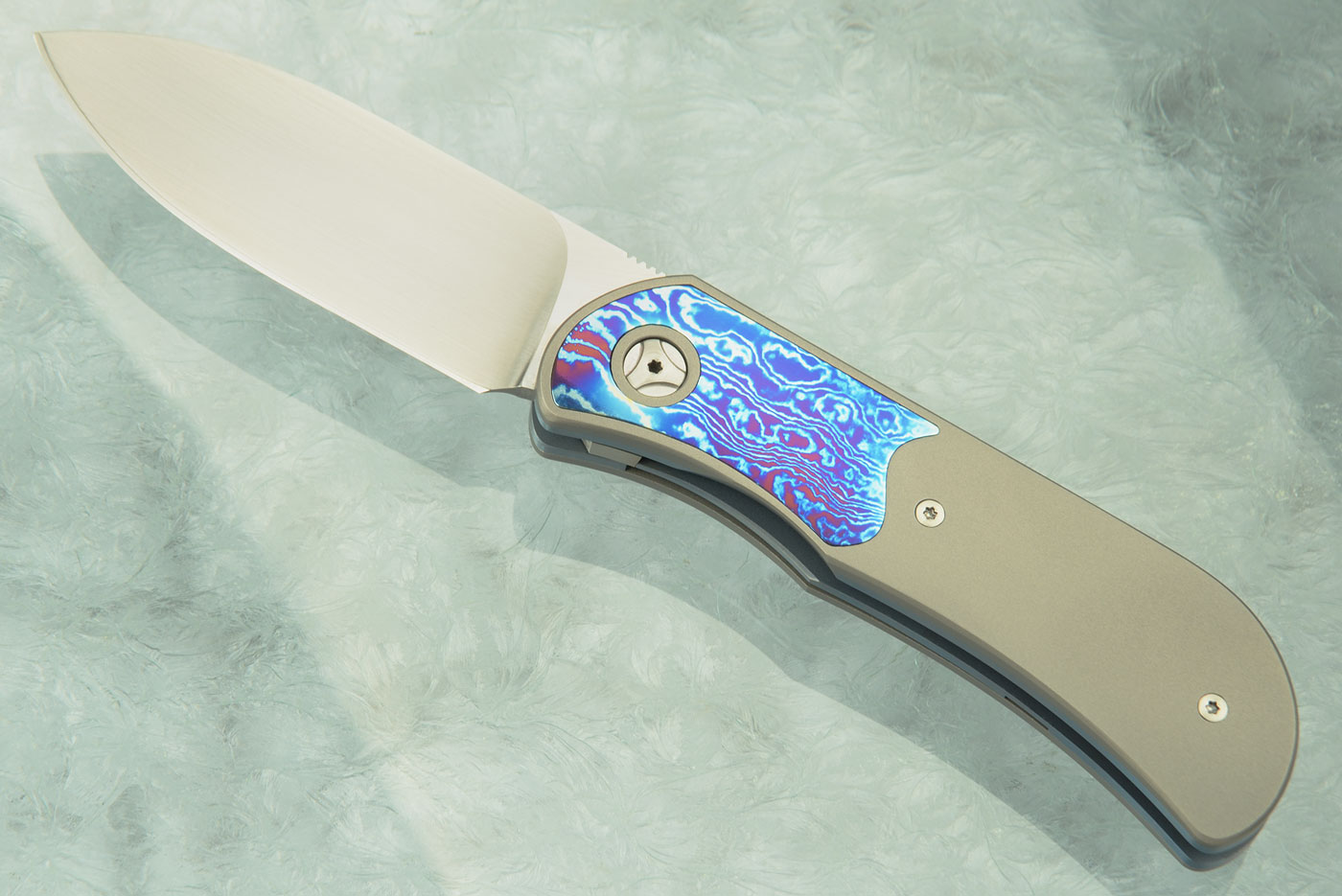 EXK Plus Front Flipper with Titanium and Timascus - M390 (Ceramic Pivot)