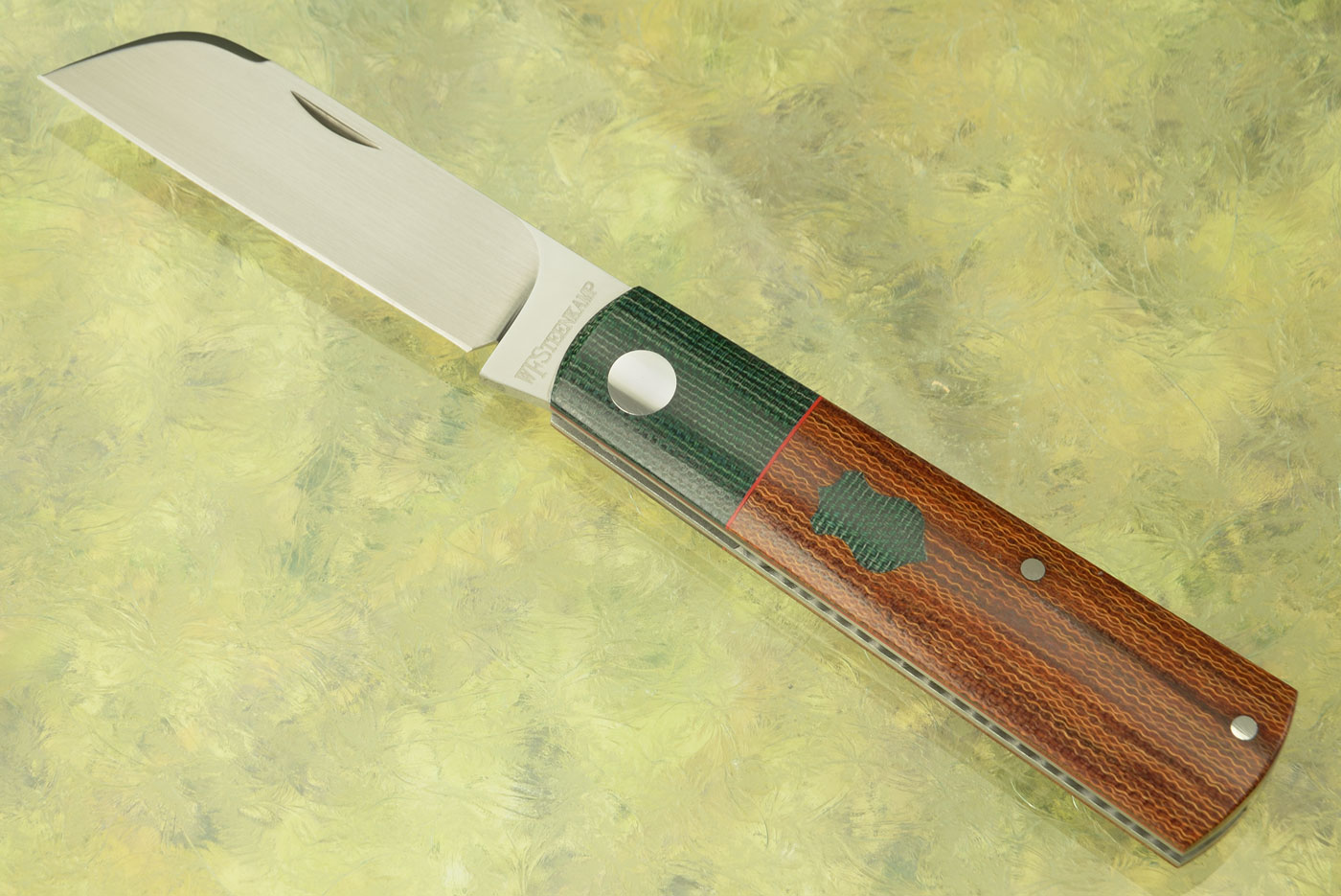 Barlow Slipjoint with Crosscut and Green Micarta - RWL-34