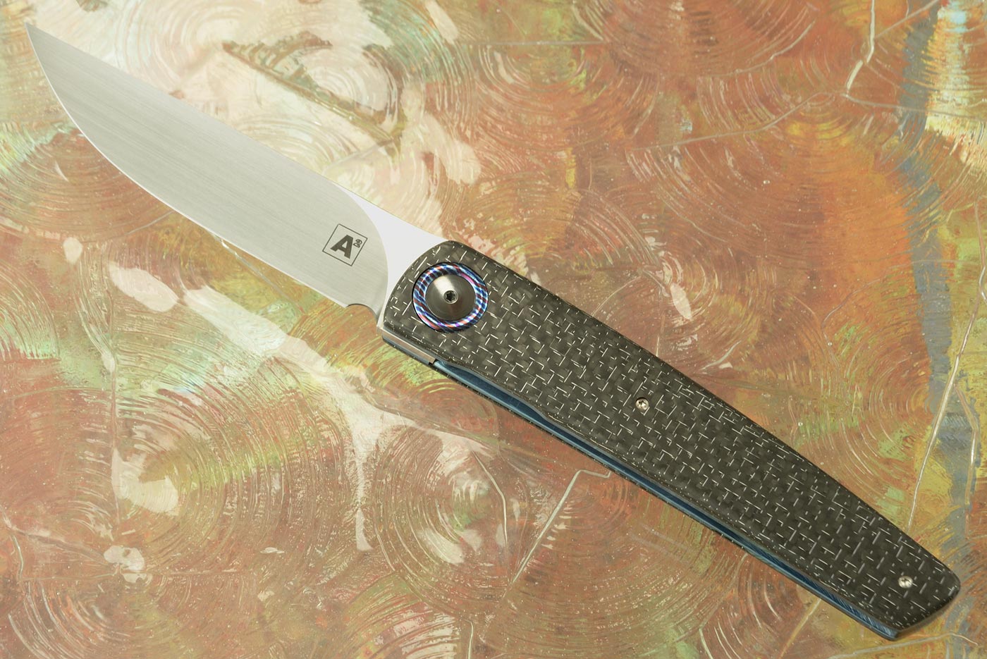 A10 Thiers Front Flipper with Silver Strike Carbon Fiber (Ceramic IKBS) - M390