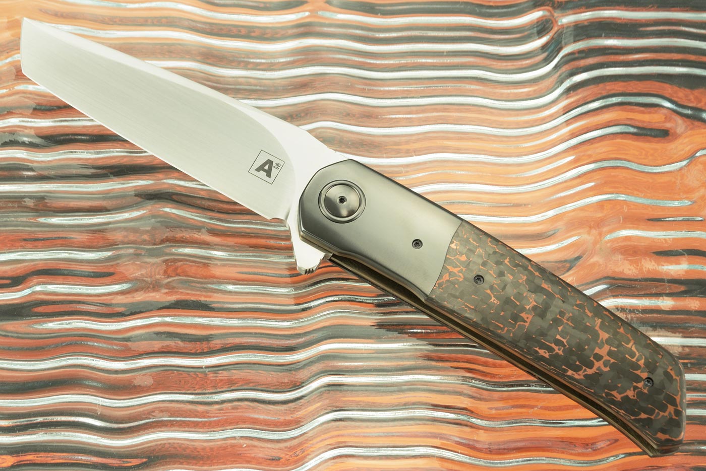 A7 Classic Flipper with Zirconium and Copper Snakeskin FatCarbon (Ceramic IKBS)