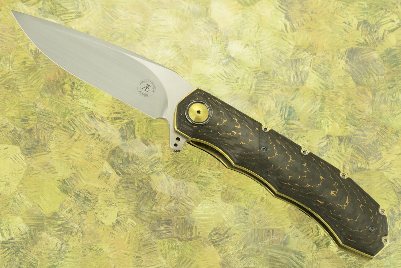 L51 Compact Flipper with Carbon Fiber and Gold Snakeskin Carbon Fiber (Ceramic IKBS) - CTS-XHP