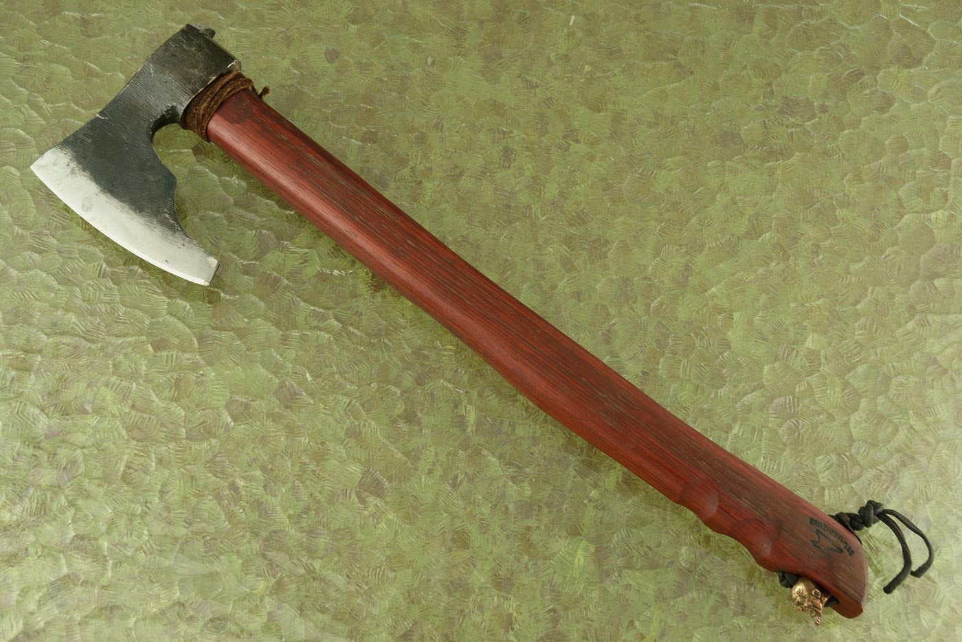 Norse Berserker Bearded Battle Axe with African Padauk