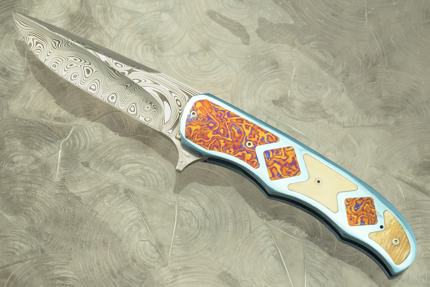 LL-BB Flipper with Titanium, Timascus, and Mammoth Ivory