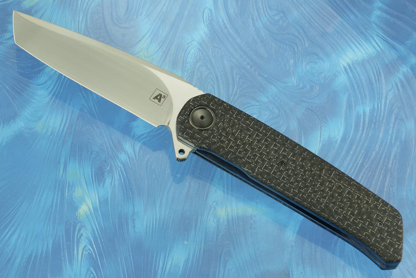 A7 Tanto Flipper with Silver Strike Carbon Fiber (Ceramic IKBS) - CTS-XHP