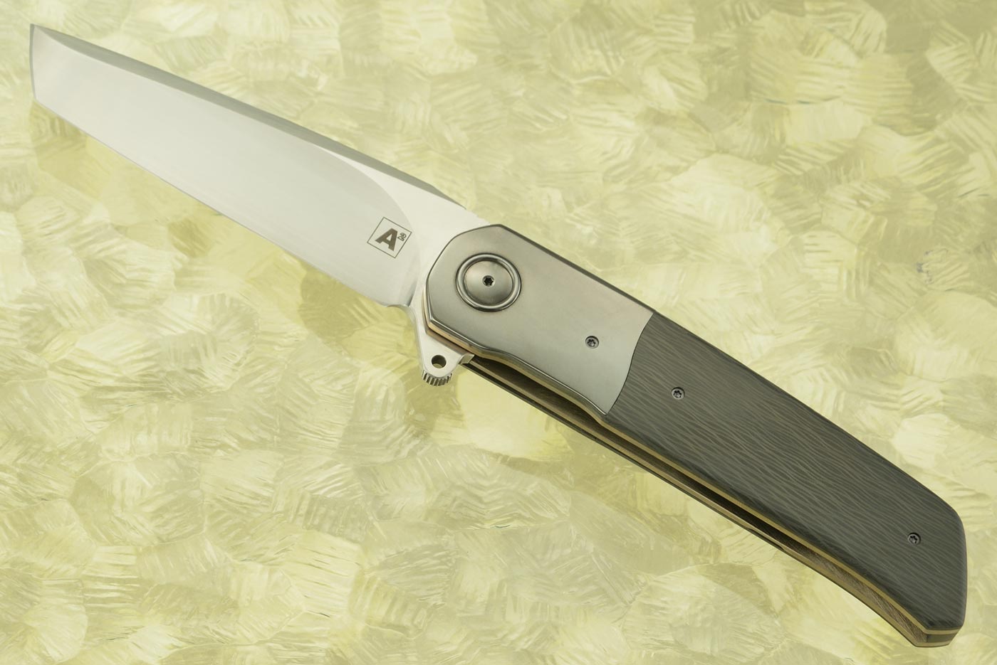 A7 Classic Tanto Flipper with Zirconium and Blackwood Carbon Fiber (Ceramic IKBS) - CTS-XHP