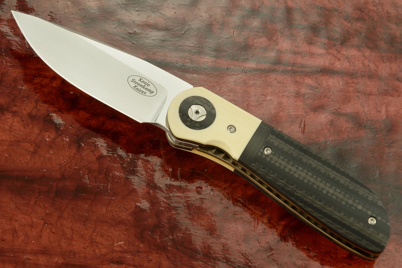 Breeze Jr. Front Flipper with Layered Carbon Fiber/G10 and Westinghouse Micarta (IKBS)