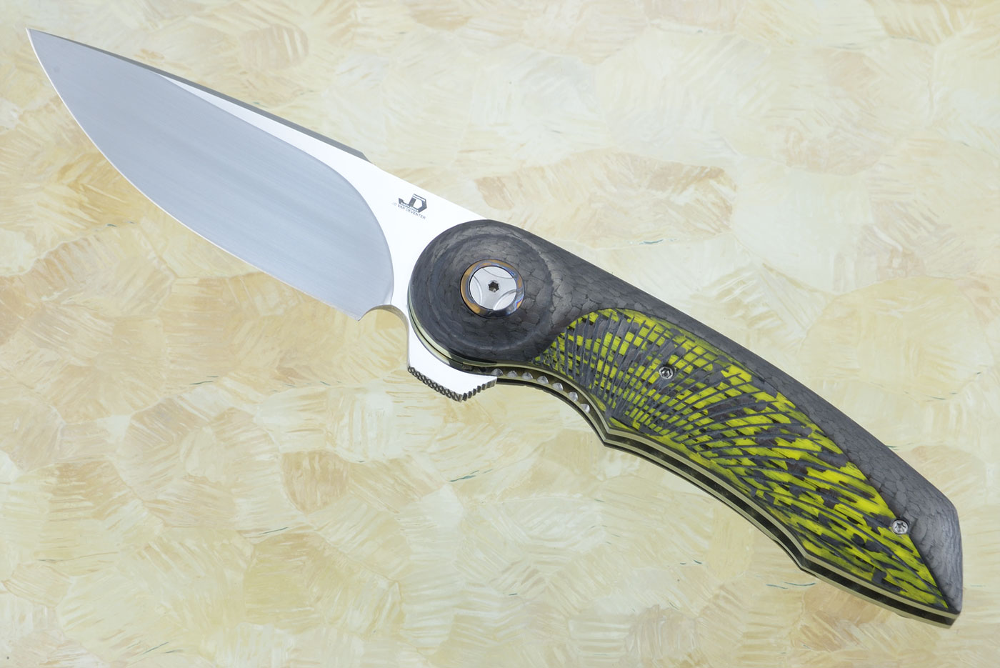 Gold Mini Flipper with Green Carbon Fiber (IKBS)