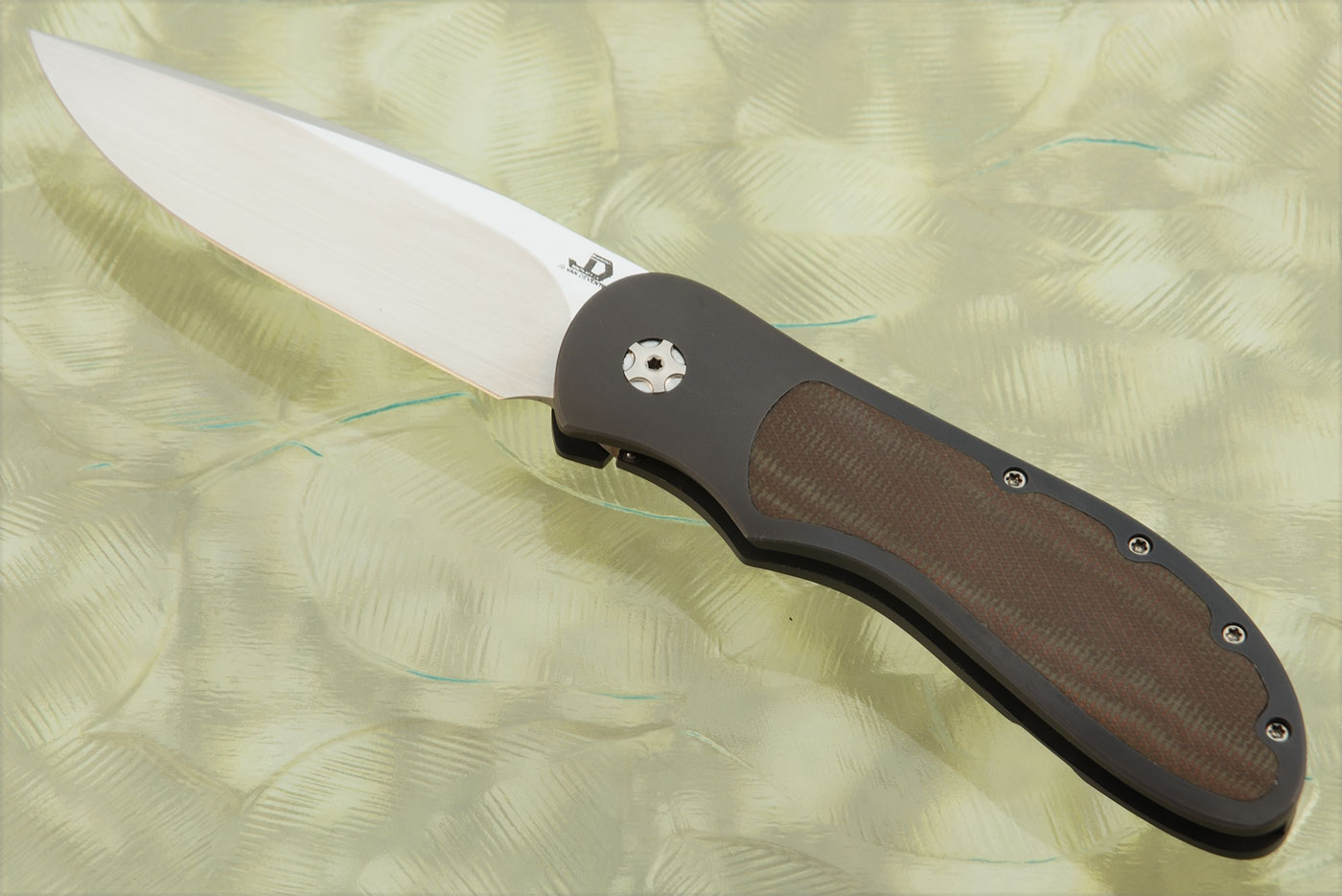 EDC Front Flipper Bolster Lock with Canvas Micarta Inlays (IKBS)