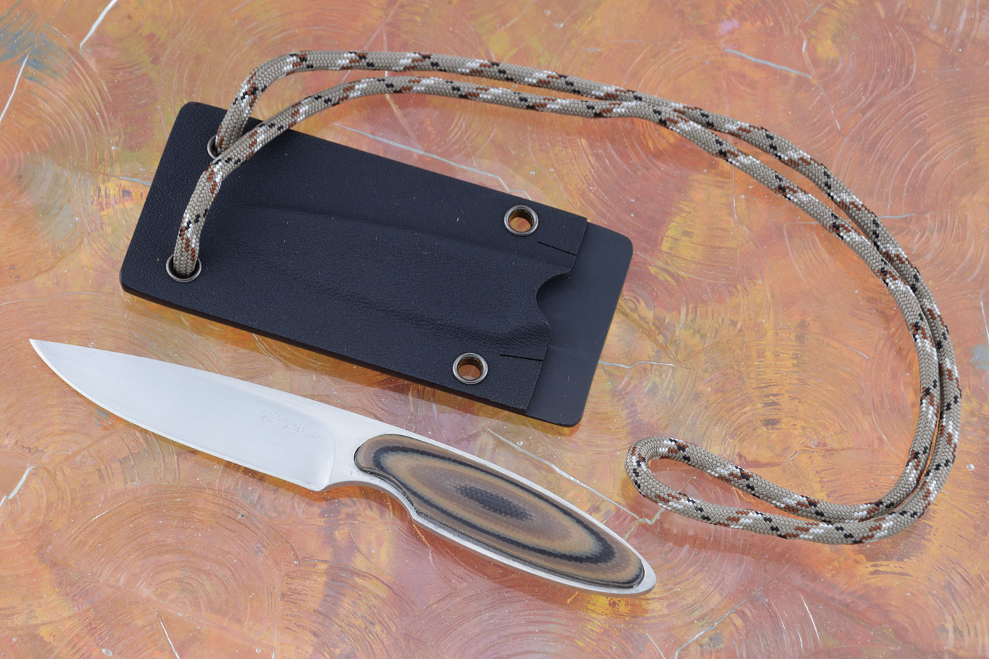 Neck Knife with Camo G-10