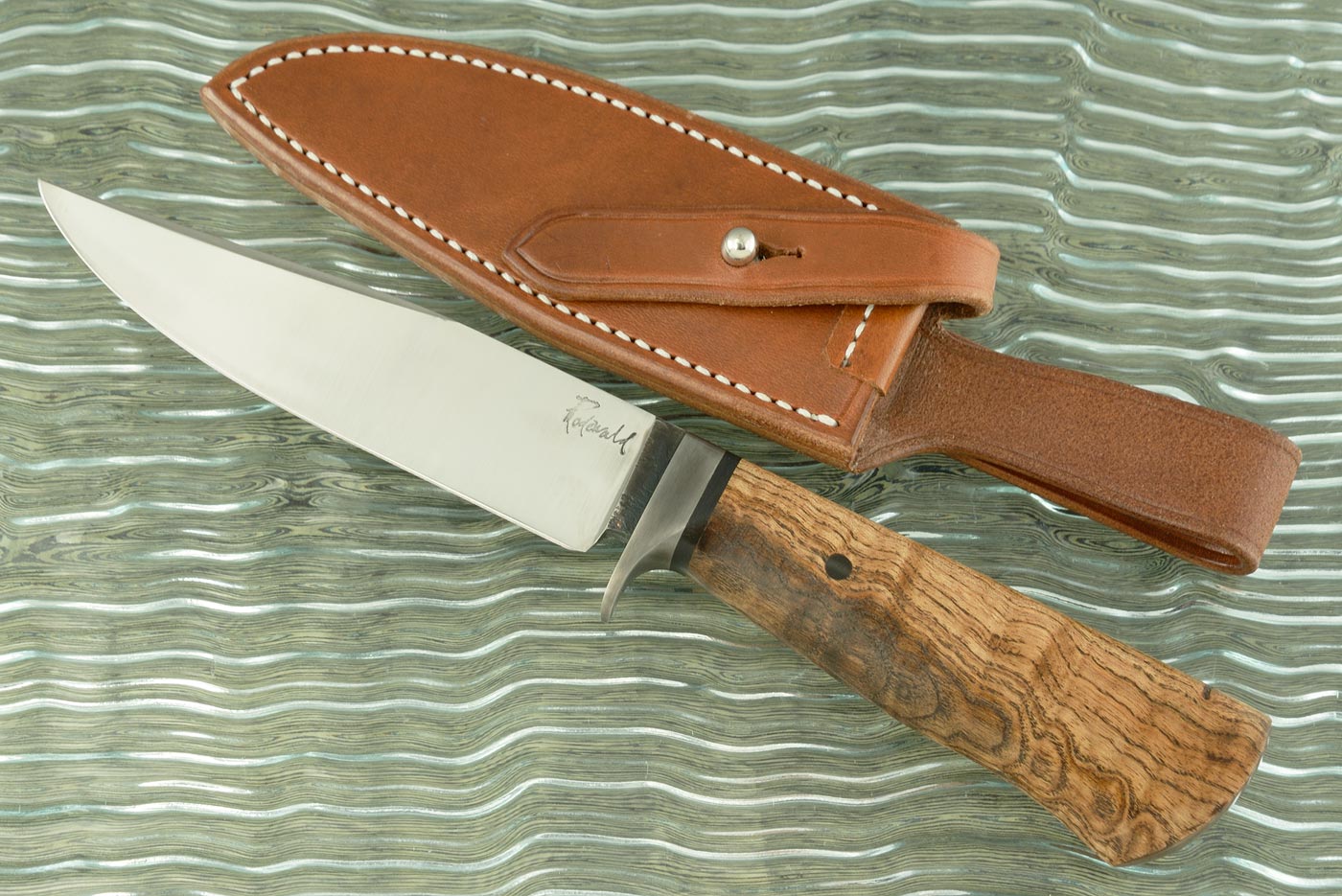 Bitterroot Clip Point Hunter with Curly Ash