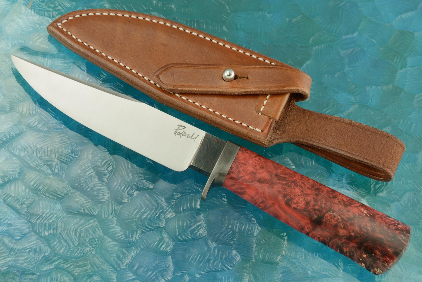 Bitterroot Clip Point Hunter with Maple Burl