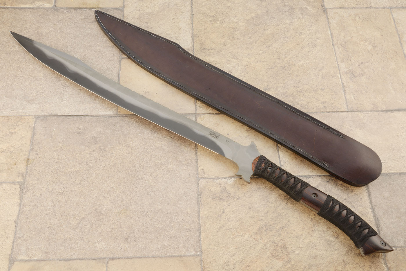 Honyaki Harpoon Sword with Arizona Desert Ironwood