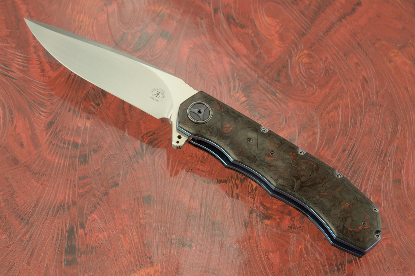 L51 Compact Flipper with Carbon Fiber and Red Dark Matter FatCarbon (Ceramic IKBS) - CTS-XHP