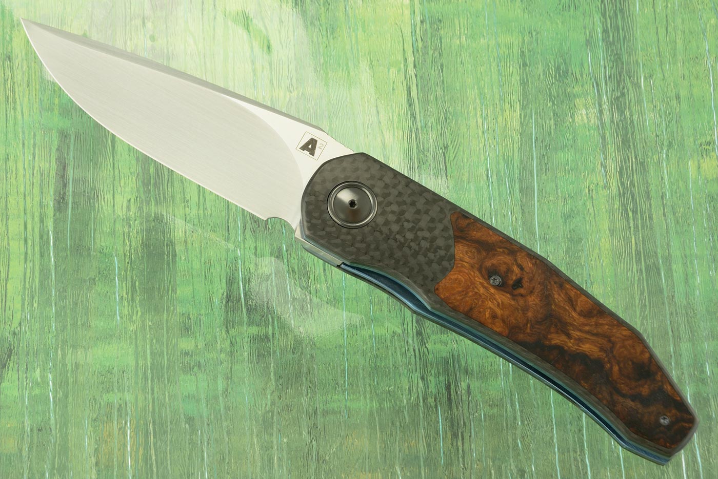 A9 Front Flipper with Carbon Fiber and Ironwood (Dual Row Ceramic IKBS) - M390