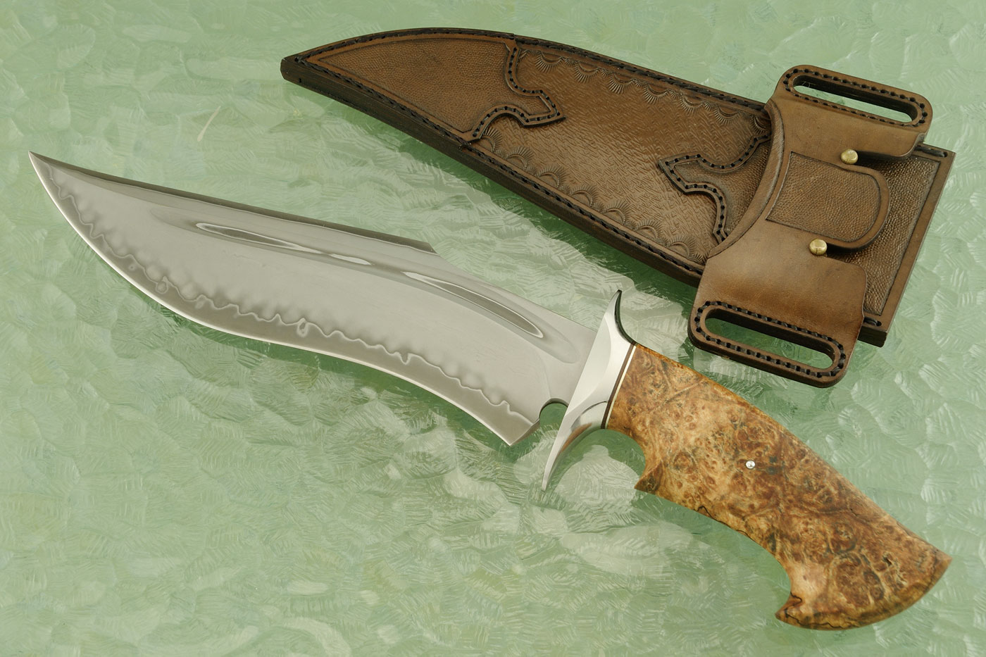 San Mai Volcano Fighter with Spalted Maple Burl