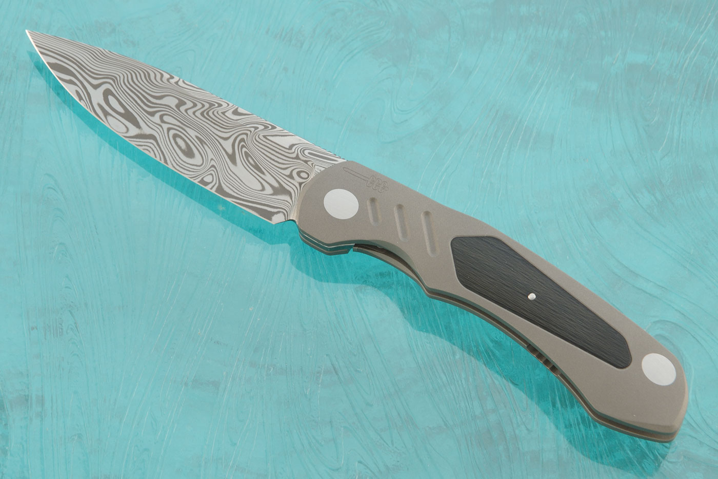 Viper DP Front Flipper with Damasteel and Blackwood Carbon Fiber