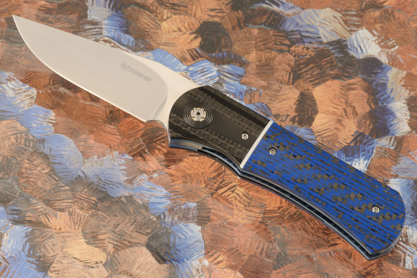 Tarpon Front Flipper with Blue/Black Carbon Fiber (IKBS)