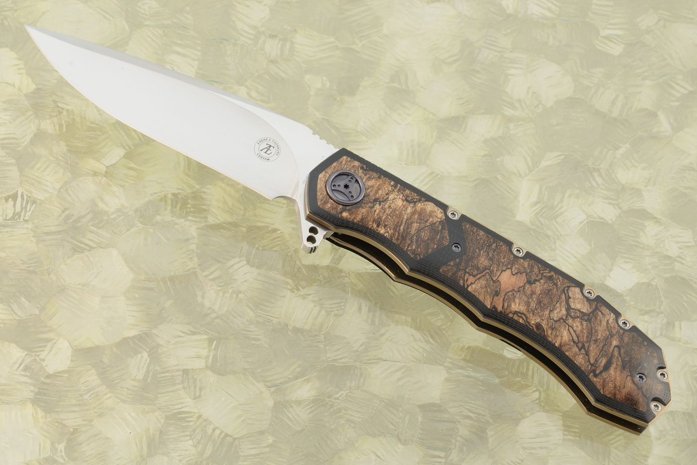 L51M Flipper with Spalted Maple and Black G10 (Ceramic IKBS) - CTS-XHP
