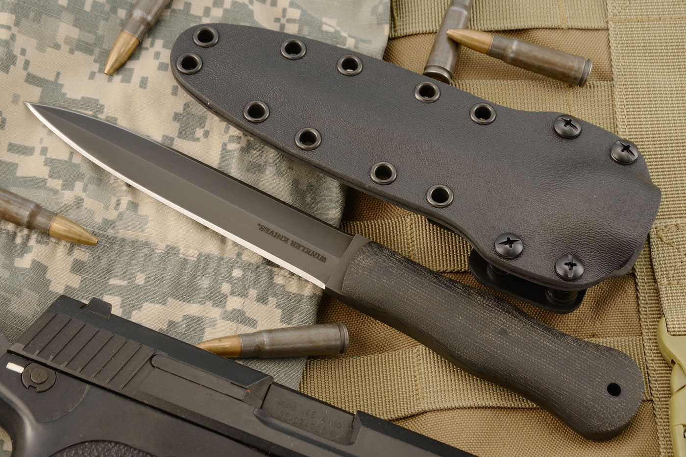 Tactical Dagger with Black Micarta