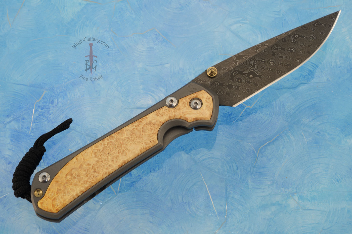 Large Sebenza 31 with Box Elder and Raindrop Damascus - Left Handed