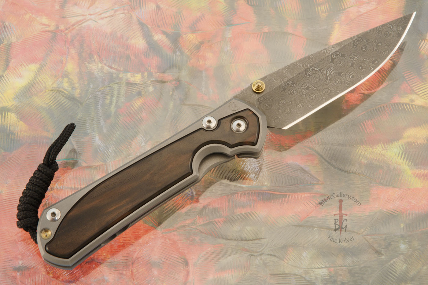 Large Sebenza 31 with Macassar Ebony and Raindrop Damascus - Left Handed