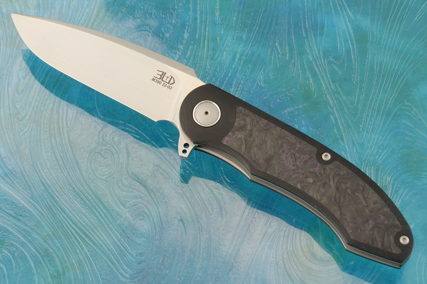 G8 Flipper with Purple Dark Matter FatCarbon - M390