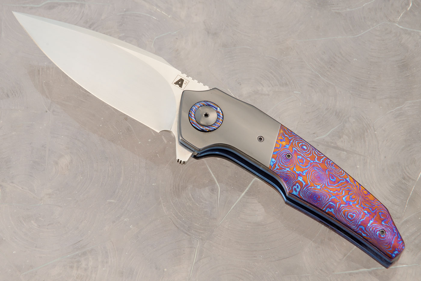 A6 Dress Middi Flipper with Timascus and Zirconium (Ceramic IKBS) - M390