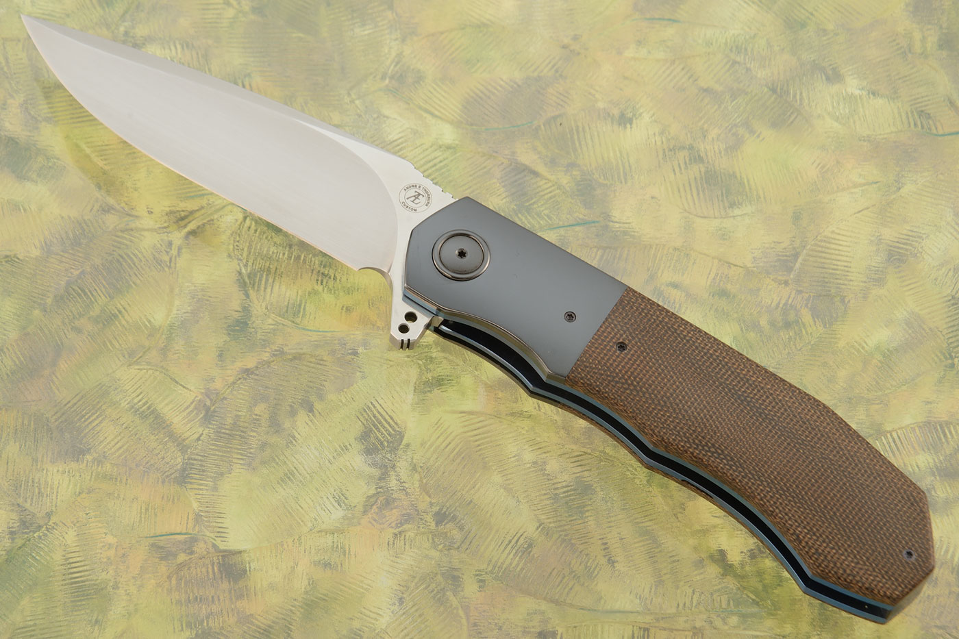 L44M Flipper with Green Micarta and Zirconium (Ceramic IKBS) - CTS-XHP