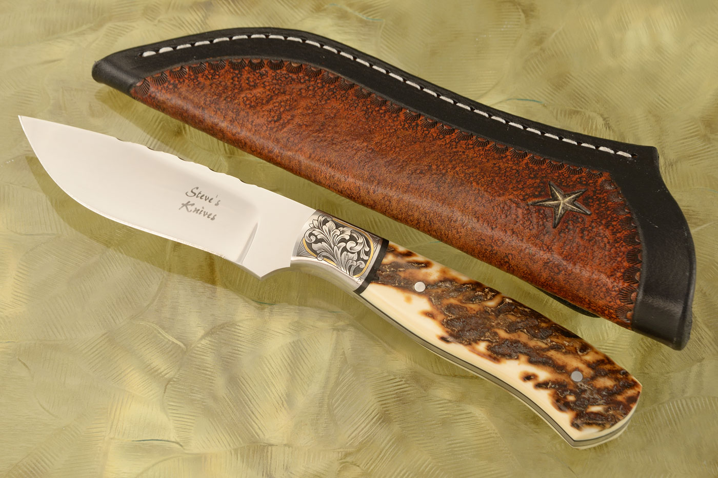 Engraved Model 21 Hunter with Mammoth Ivory