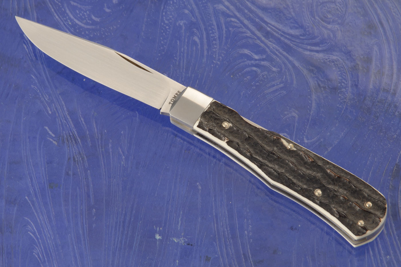 Baby Bullet Midlock Folder with Stag Bone
