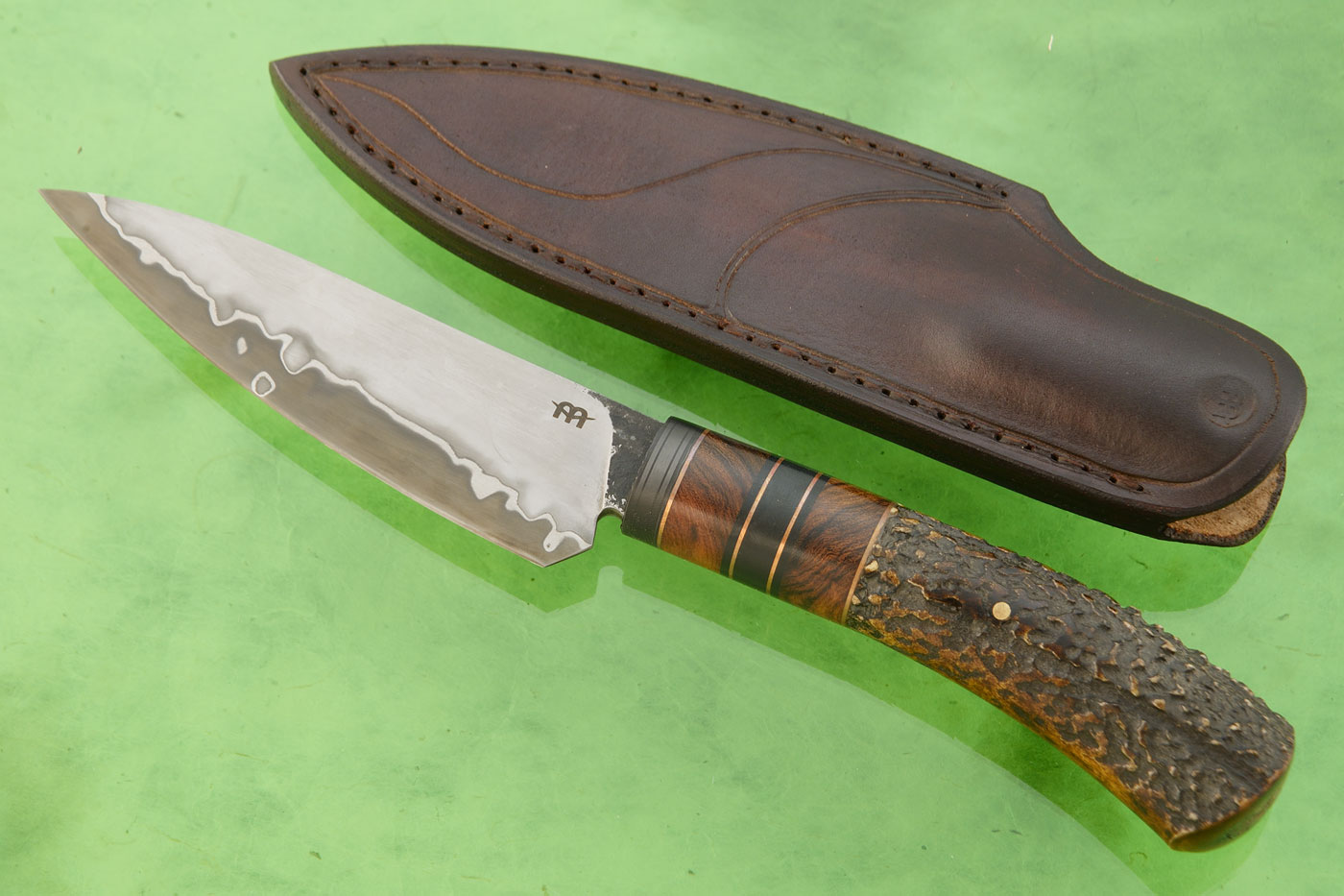 Utilitarian: San Mai Belt Knife with Ironwood and Stag