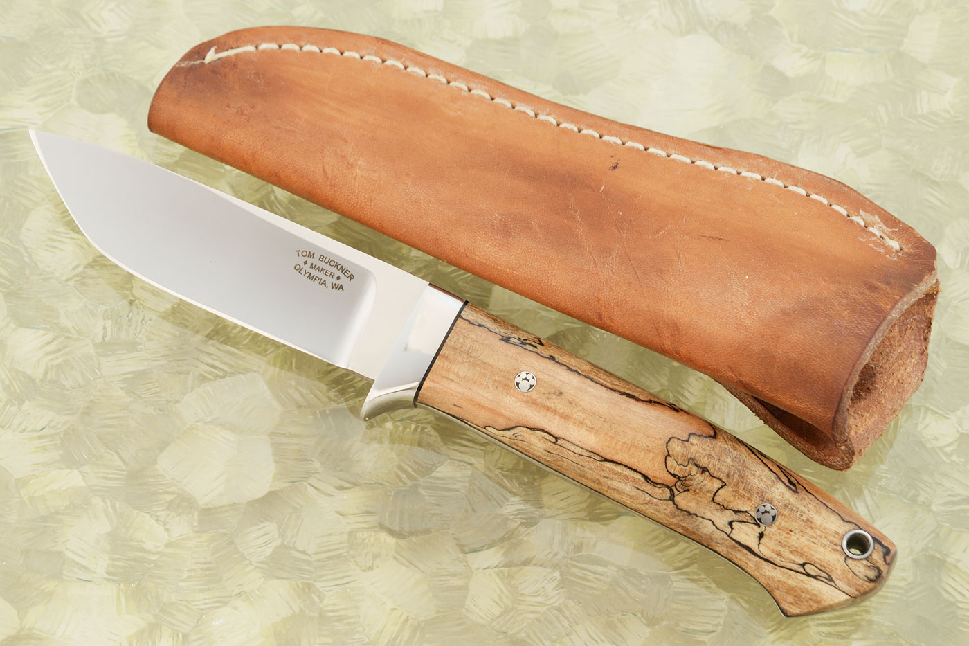 Loveless-Style Drop Point Connell Hunter with Spalted Maple