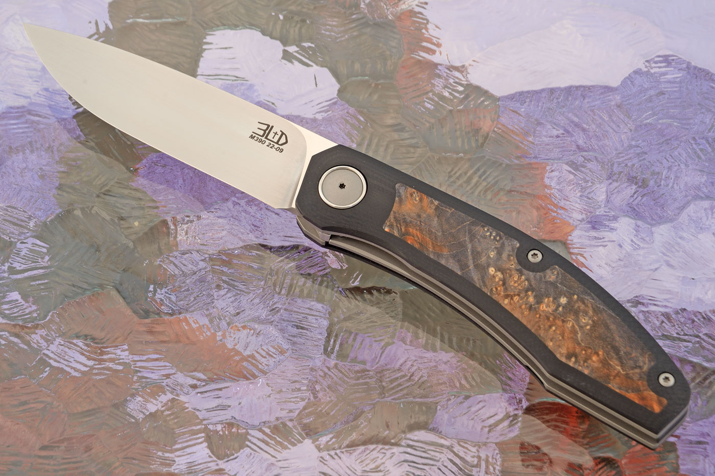 A7 Front Flipper with Maple Burl - M390