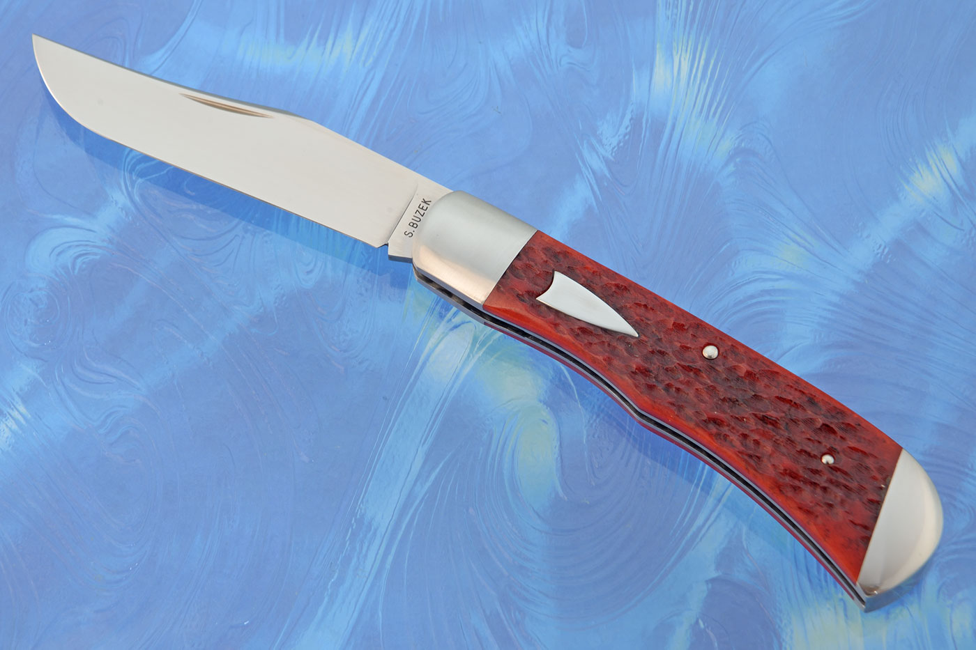 Slipjoint Trapper with Red Jigged Bone - CPM-154