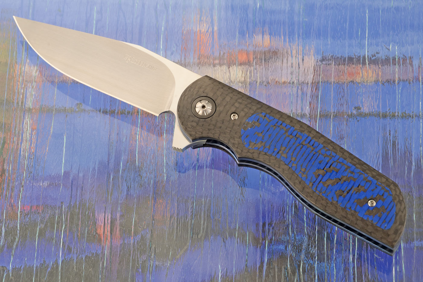 Raider Flipper with Blue and Black Carbon Fiber (IKBS) - M390