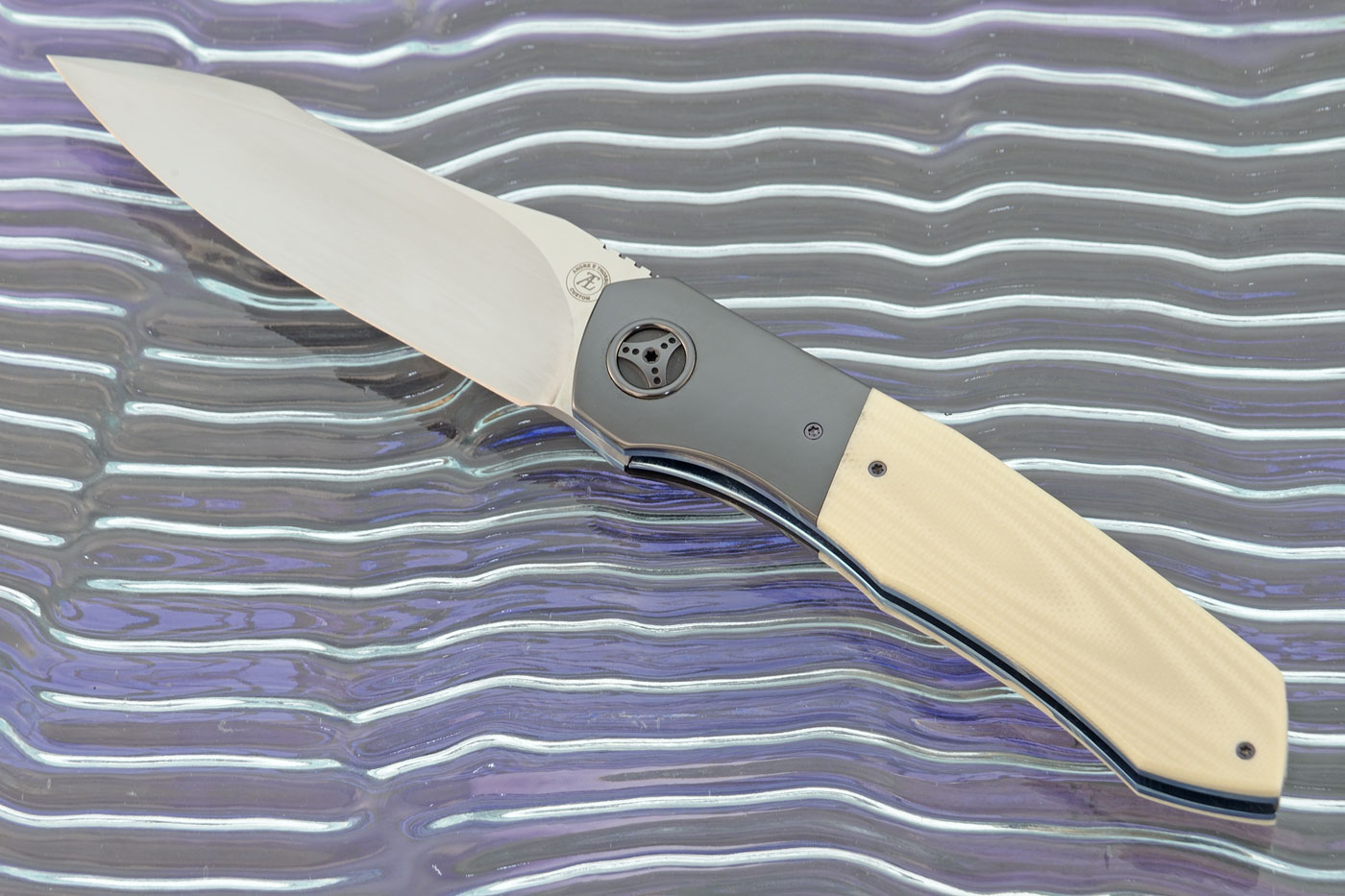 L55 Front Flipper with Ivory G-10 and Zirconium (Ceramic IKBS) - M390