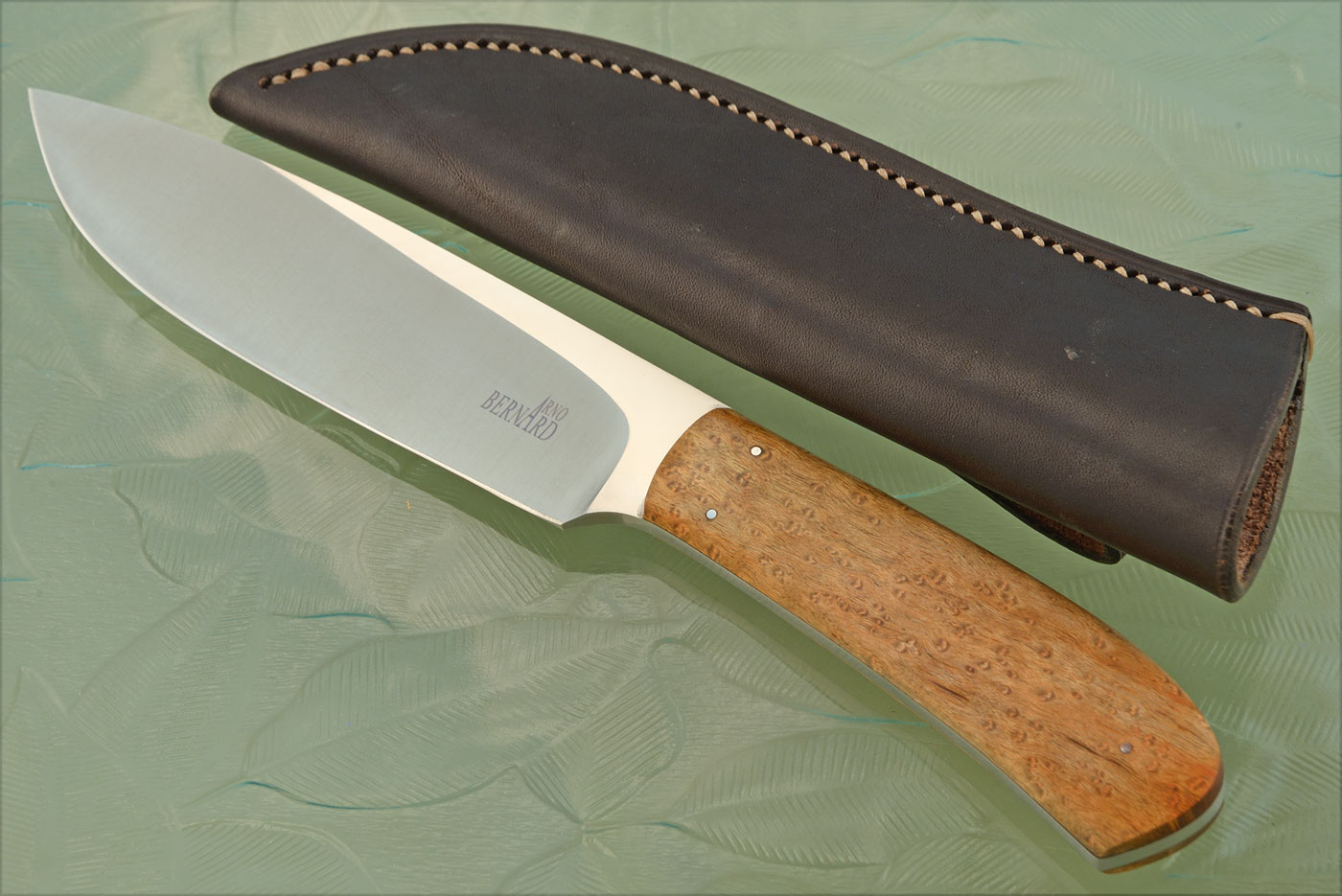 Drop Point Hunter with Birdseye Maple