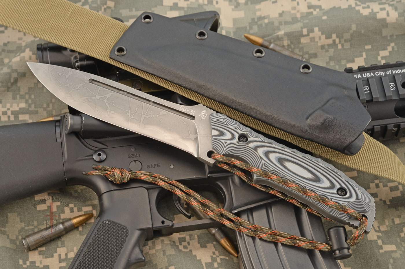 Shinonome with Stacked Black/Grey G-10 (OU-31)