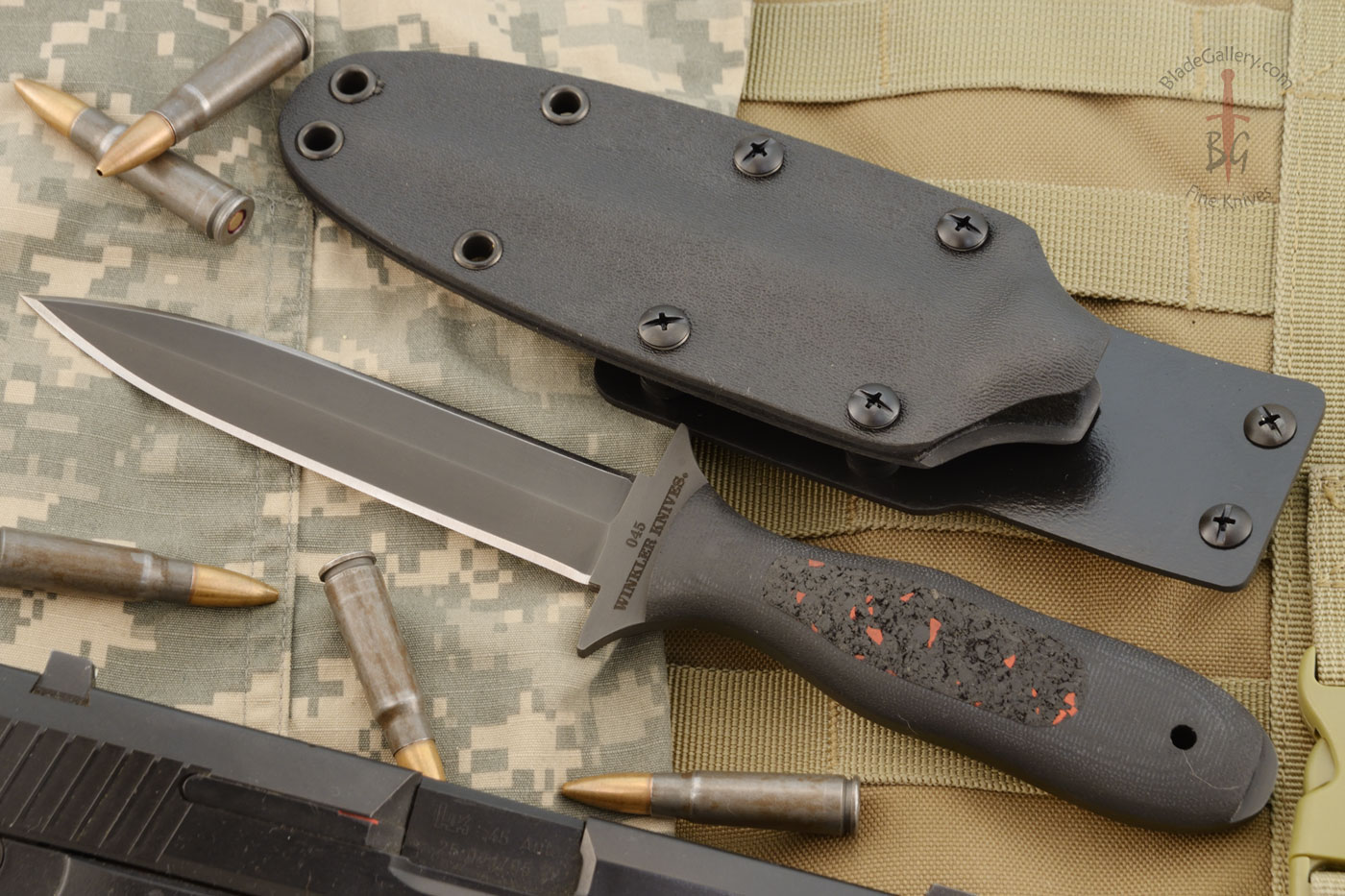 CxC Dagger with Back G-10 and Red Fleck Rubber (Limited Edition - 100 Made!)