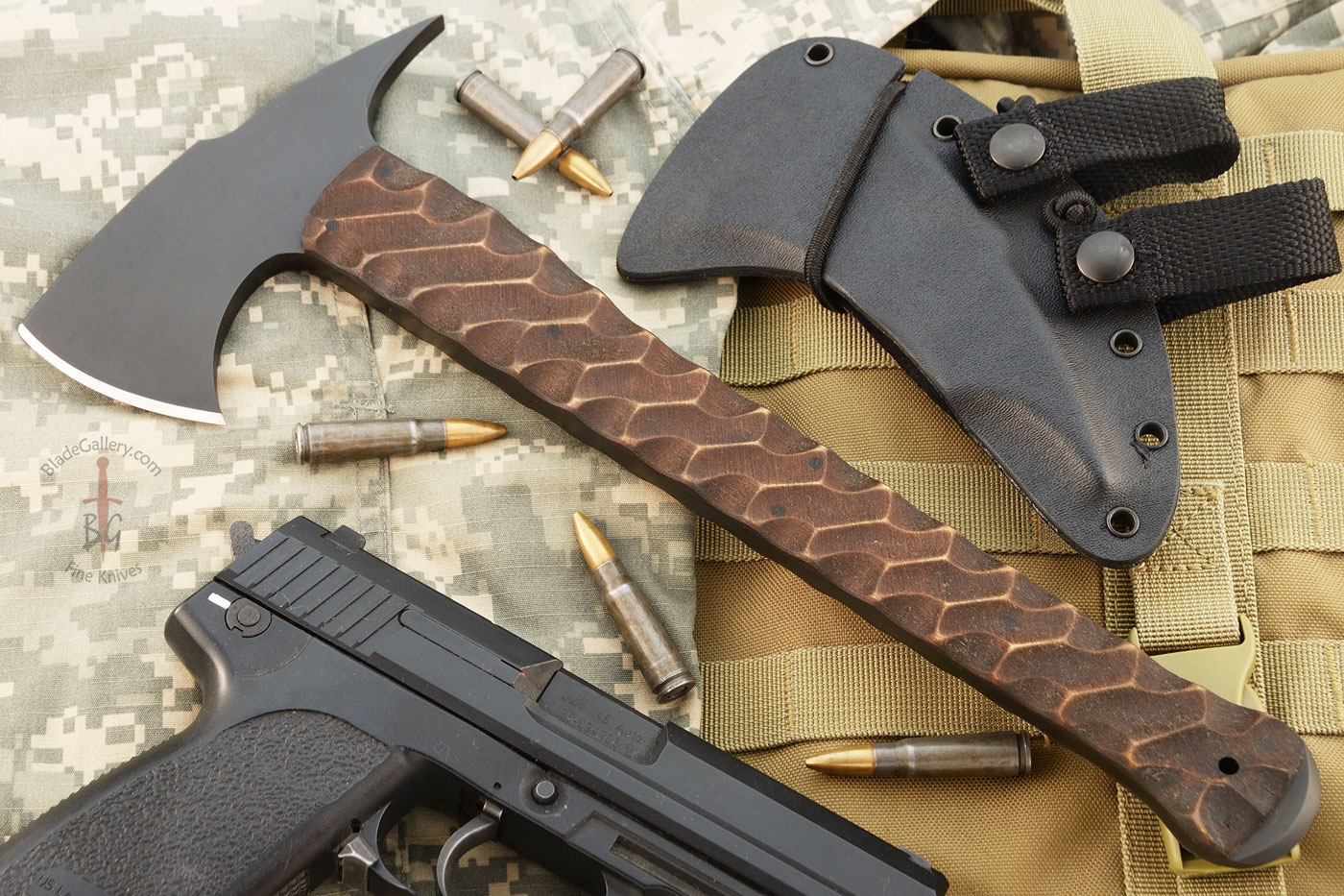 Combat Axe with Sculpted Maple