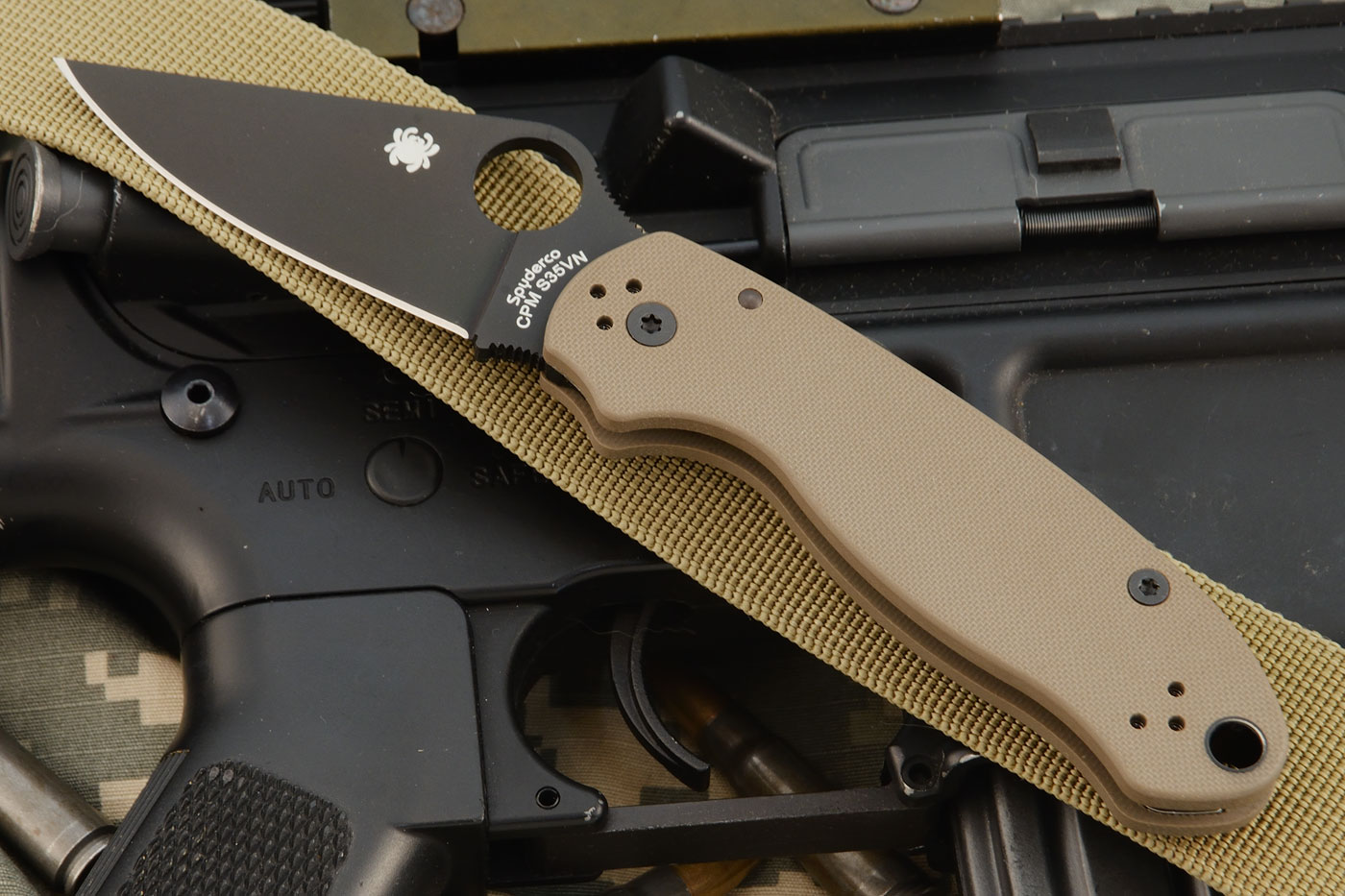 Para 3 with Black S35VN and Earth Brown G-10 (Sprint Run) - C223GPBNBK