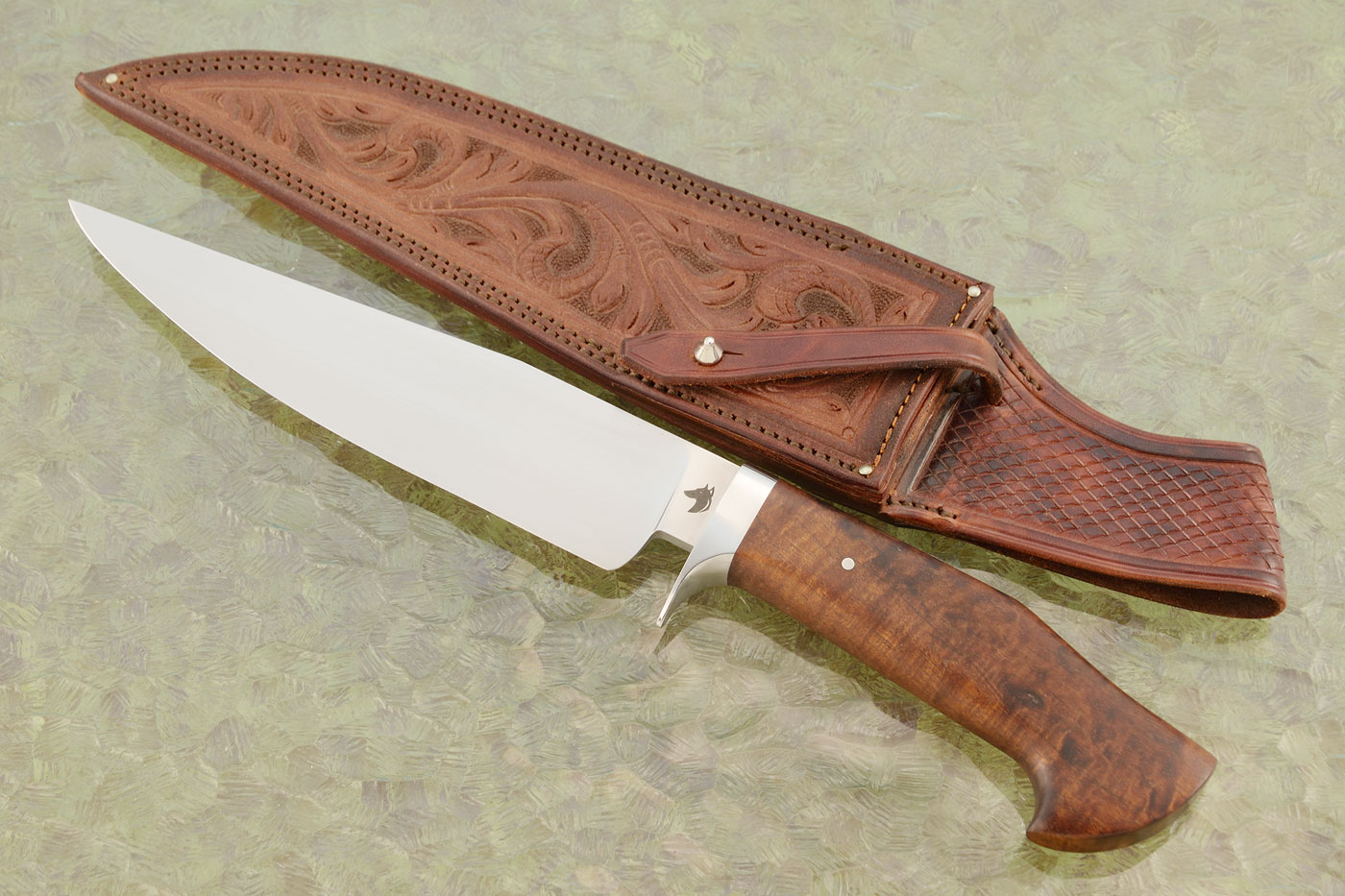 Clip Point Bowie with Curly Koa