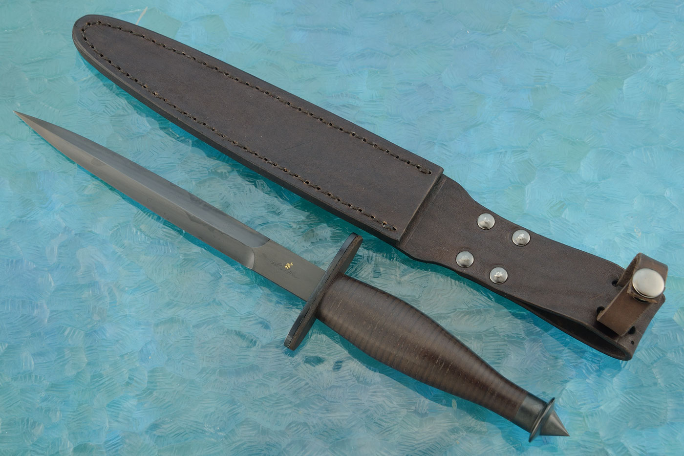 V-42 Stiletto with Stacked Leather