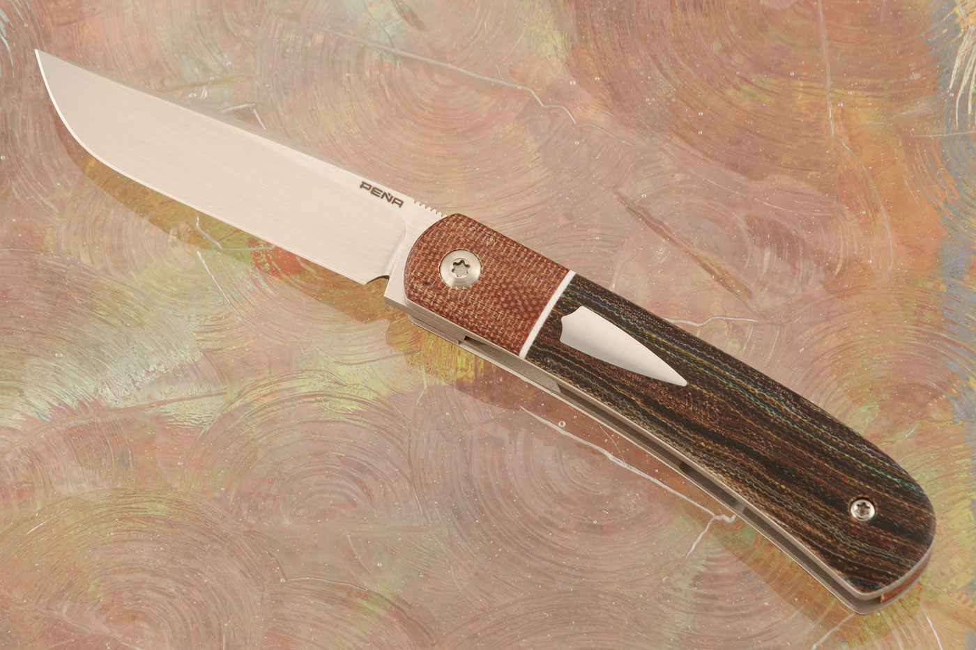 Trapper Front Flipper with Natural and Rag Micarta - CPM-154