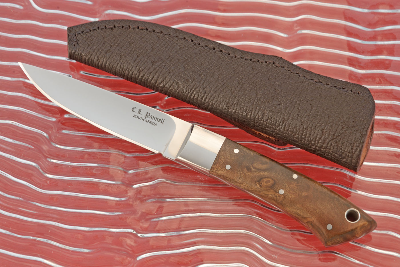 Drop Point Utility with Imbuia Burl